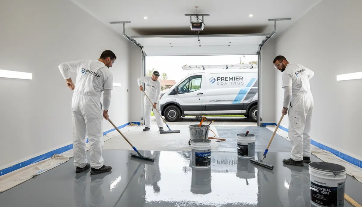 Professional epoxy garage floor coating in Loveland, CO by expert house painters