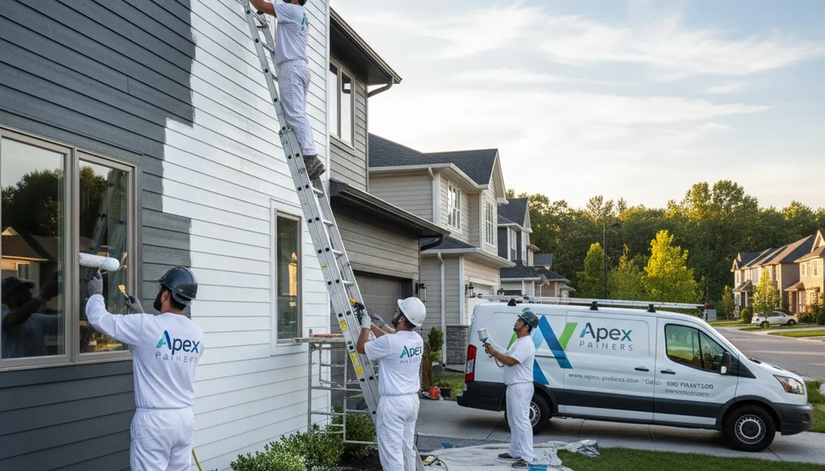 Professional siding painting on a Loveland CO home by expert house painters for lasting curb appeal